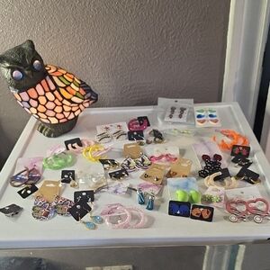 Assorted Colorful Earrings Jewelry Lot NWT 48 Pair